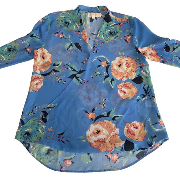 Yumi Kim Floral Wrap Blouse size xsmall - Picture 8 of 8